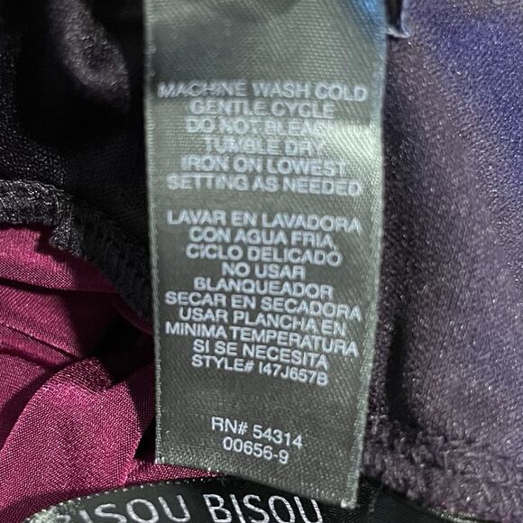 Y2K Maxi Dress Sleeveless Sz 4 Whimsigoth Dark Romantic Plum Ombre Fairy Vamp - Picture 7 of 11